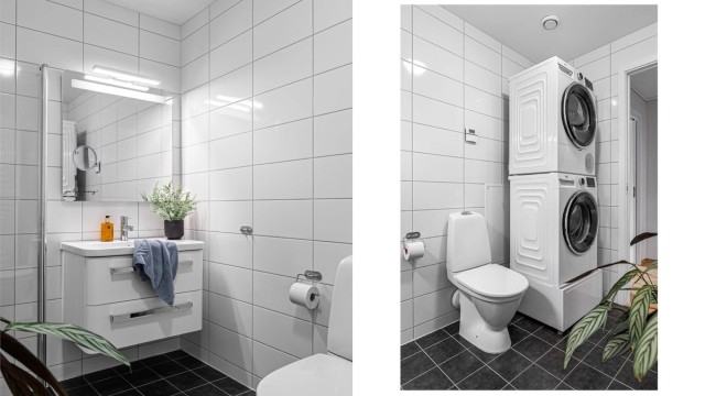 - Plass til vaskemaskin og tørketrommel -
