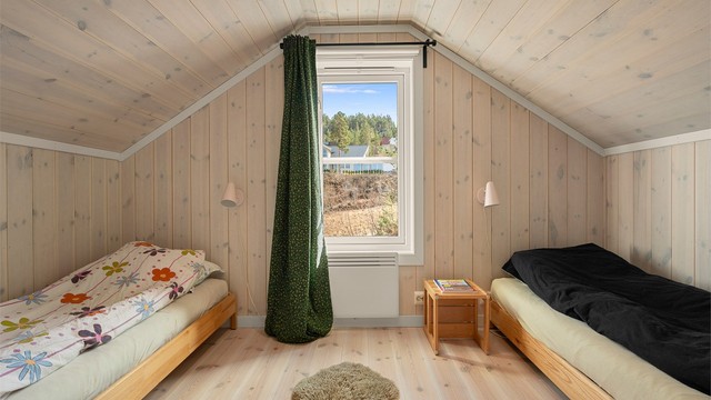 Vider er hemsrommet er innredet som et ekstra soverom.