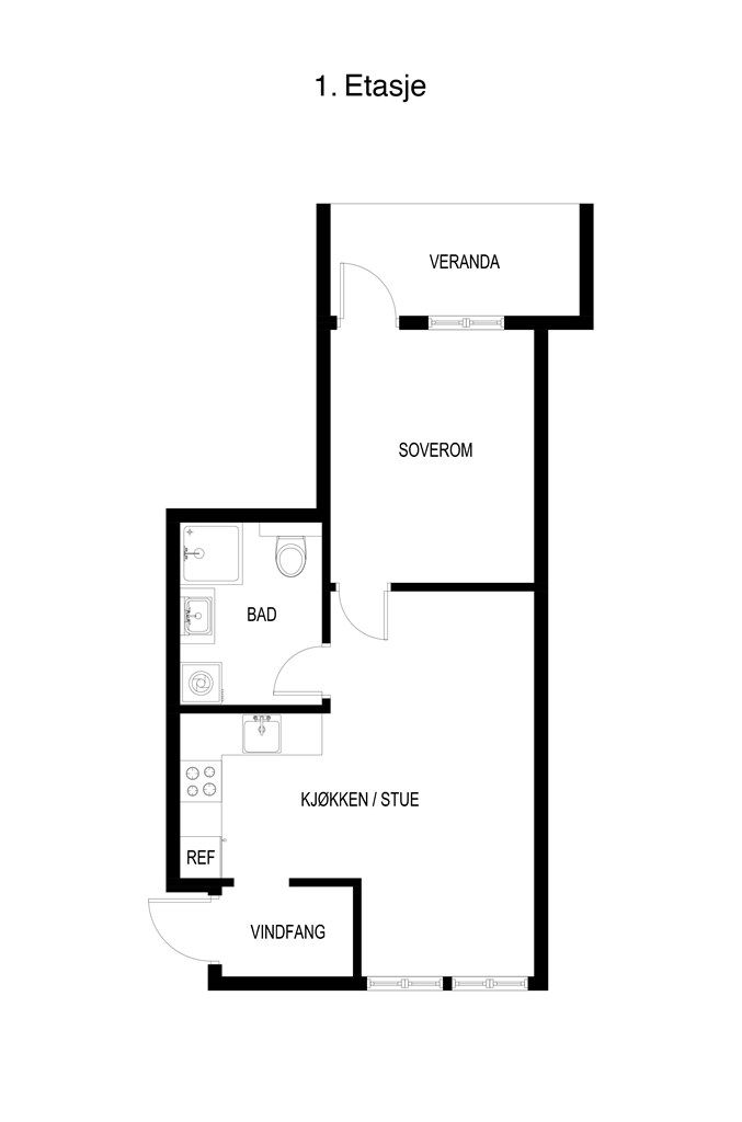 1.Etasje - 2D plantegning