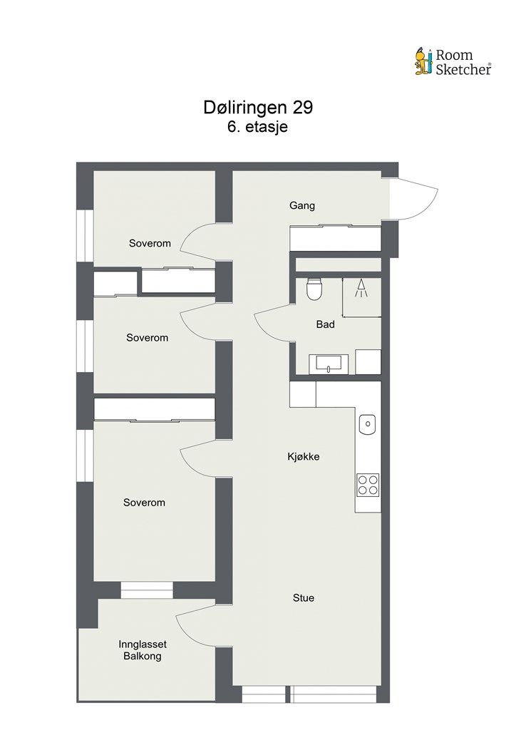Plantegning 6. etasje