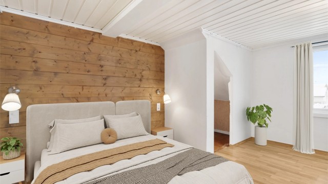 Soverom 1 med god plass til seng og garderobeløsning - Digitalt Stylet