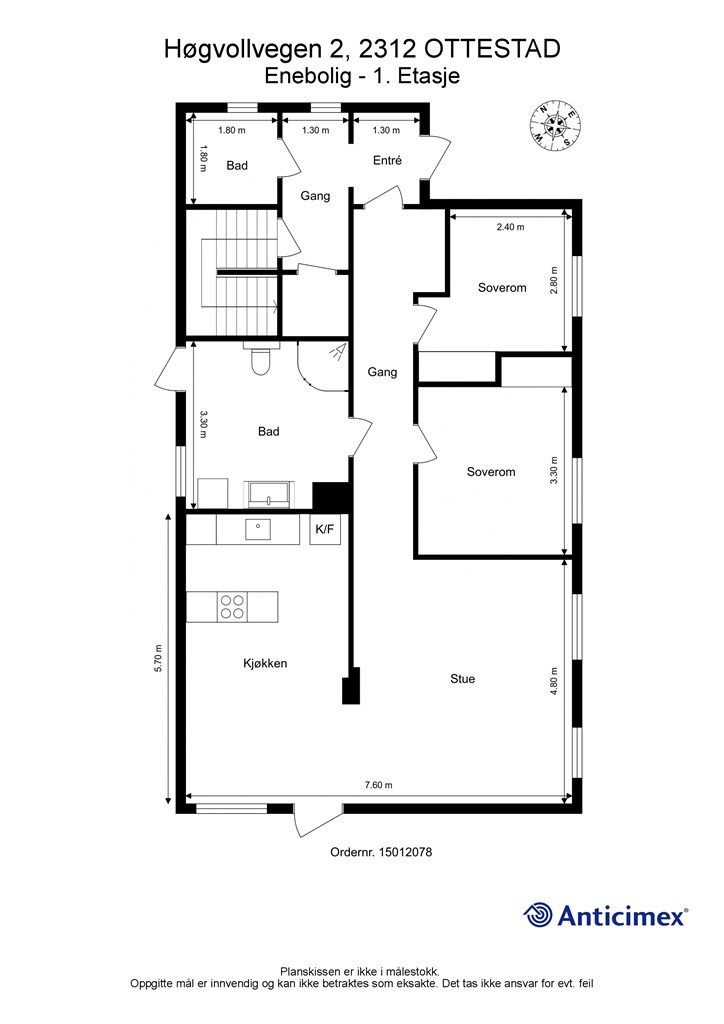 Plantegning 1. etasje. 