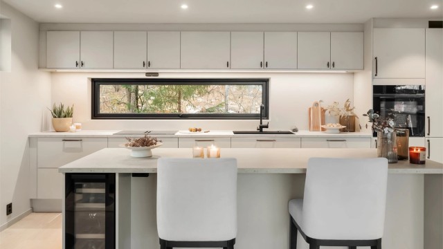 Kjøkkenøya er et perfekt sted for en rask frokost eller som samlingspunkt når man har gjester.