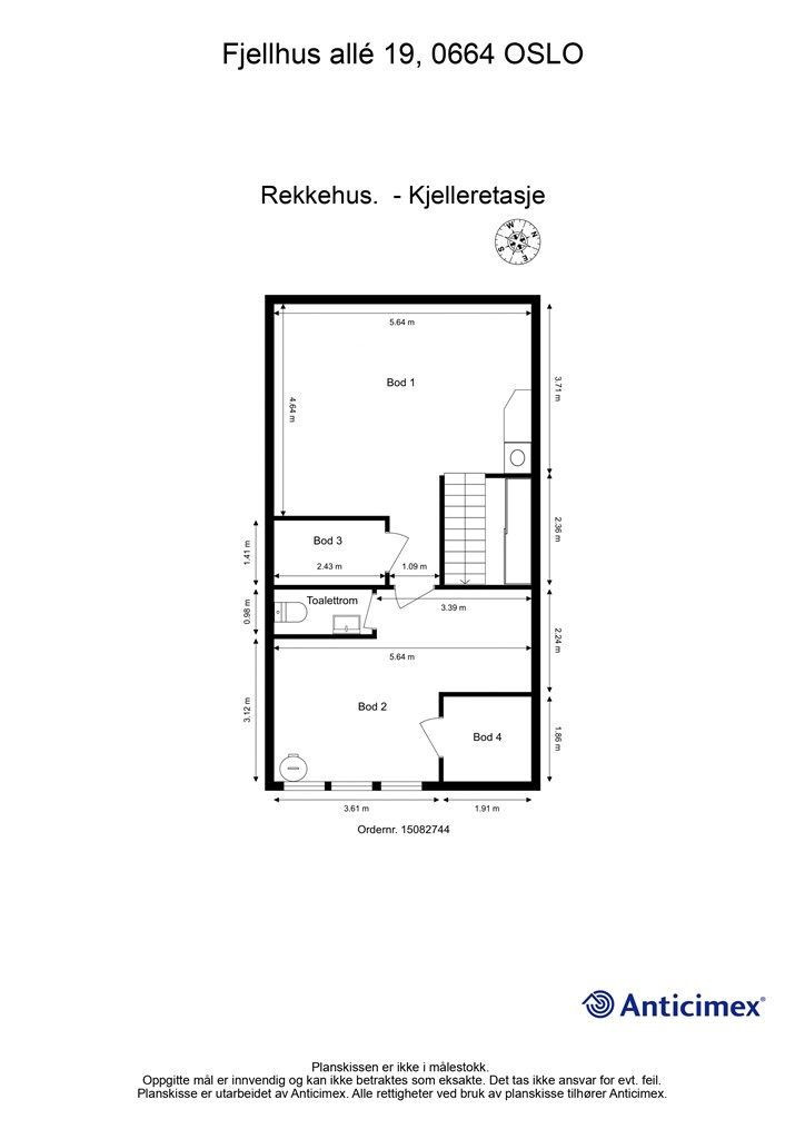 Plantegning - Kjelleretasje