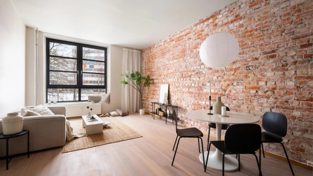 Leiligheten har en åpen, luftig og fleksibel studioplanløsning!