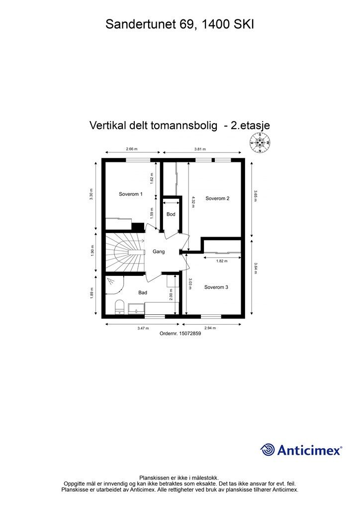 Plantegning - 2. etasje