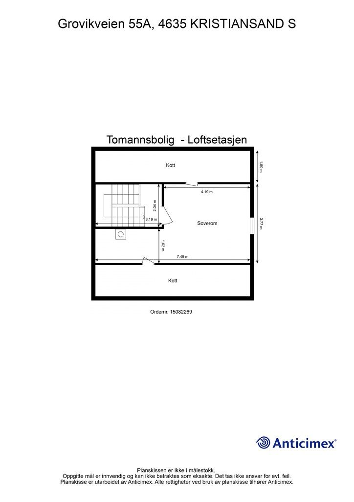 Plantegning - Loftsetasje