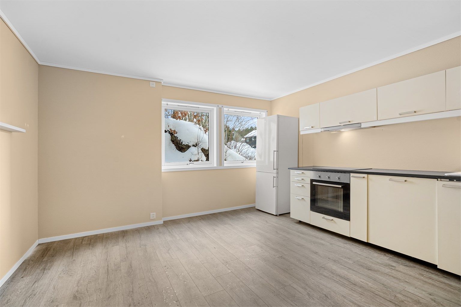 Åpen stue-/kjøkkenløsning