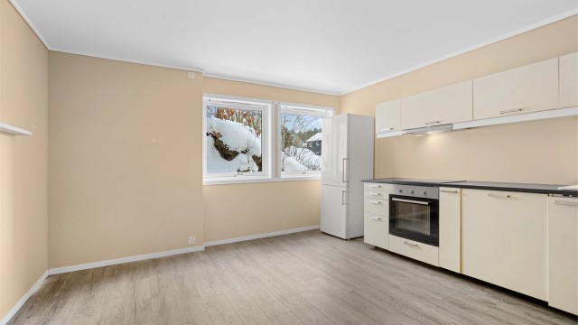 Åpen stue-/kjøkkenløsning