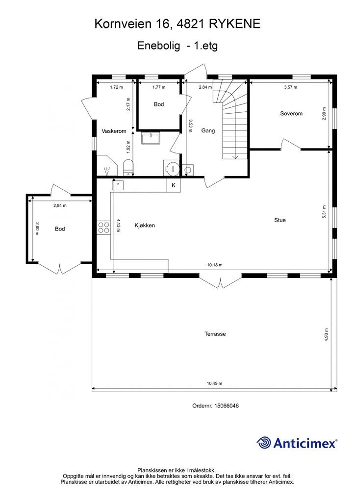 Plantegning 1. etasje