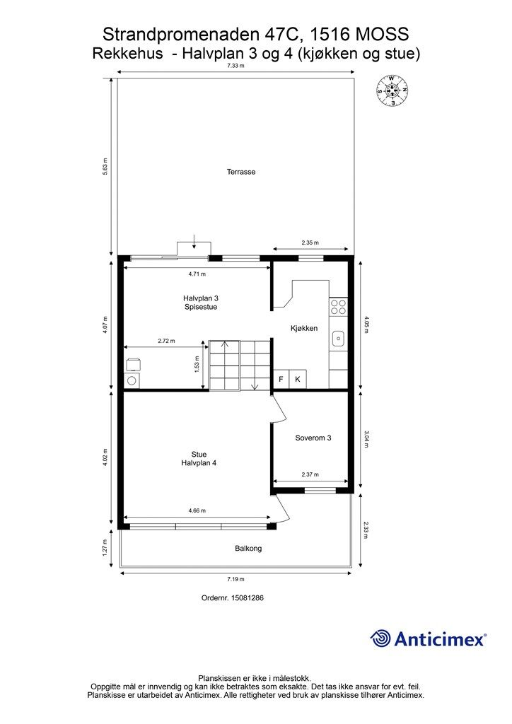 Veiledende skisse av midtre og øvre plan.