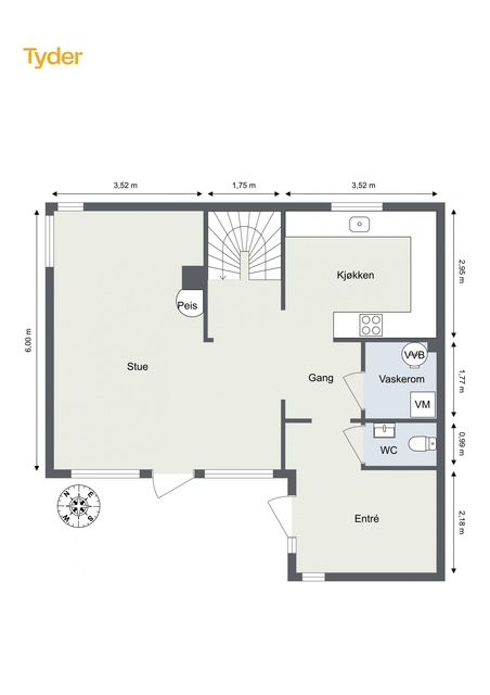 Plantegning - 1. Etasje - Uten terrasse