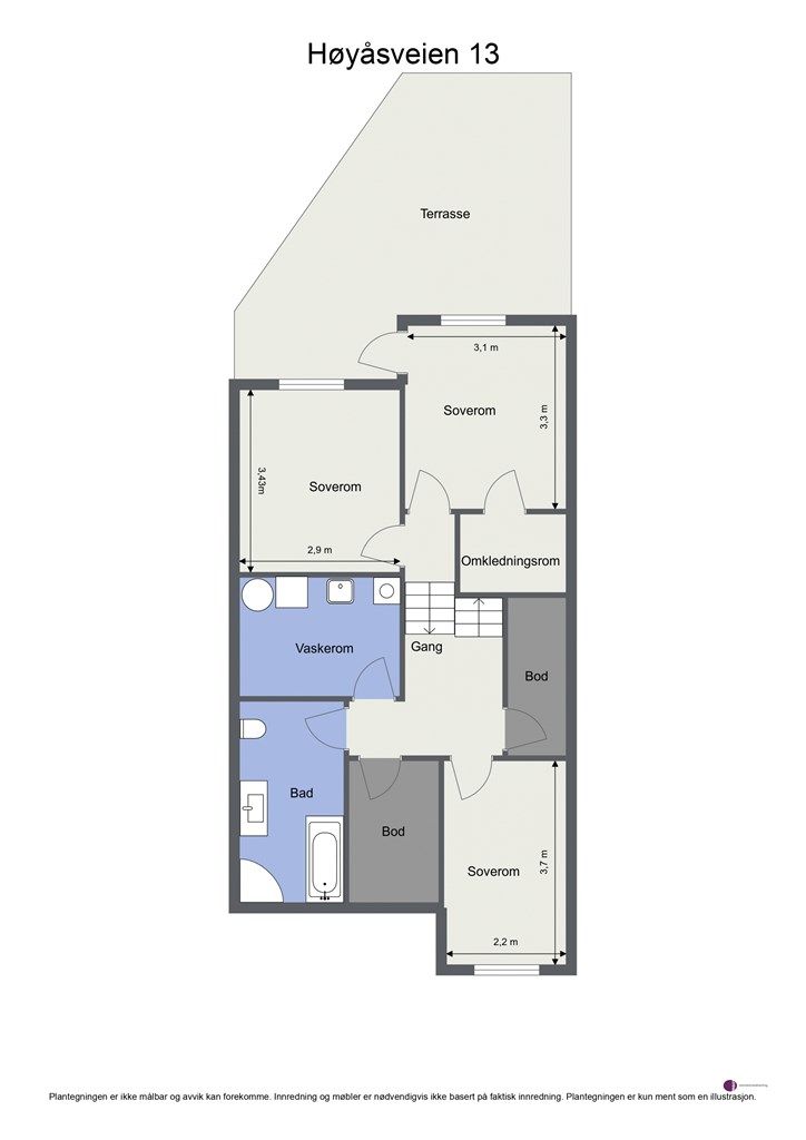 Plantegning 1. og 2. etasje 