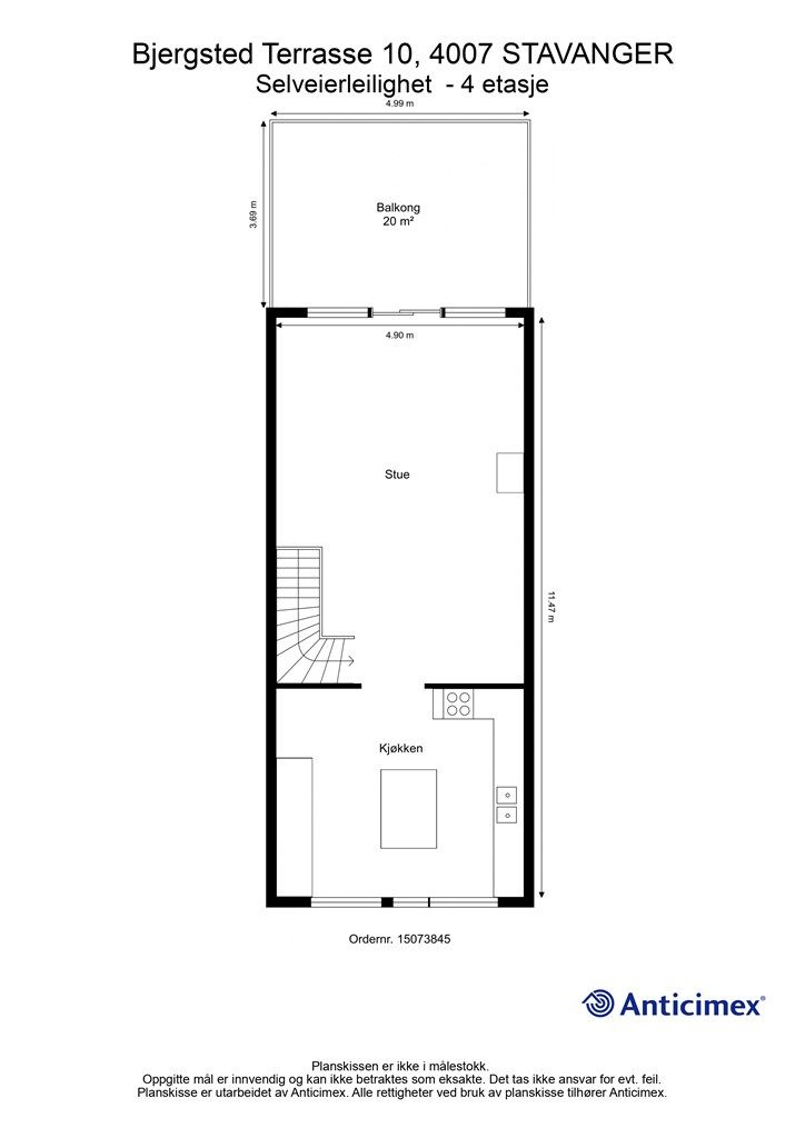 Plantegning 4 etasje