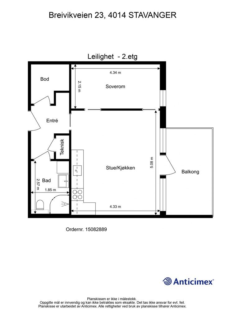 Leilighet - 2.etg