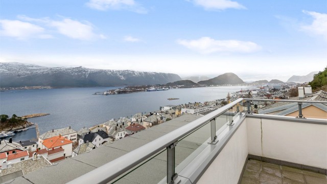 Felles takterrasse med praktfull utsikt