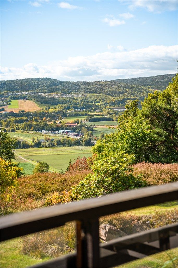Utsikt fra terrasse.