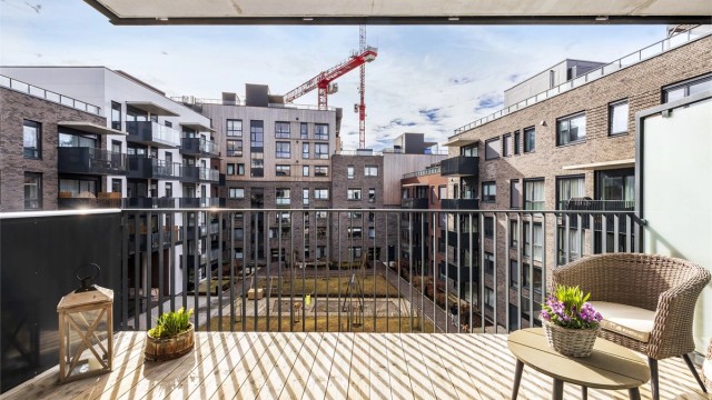 Balkongen vender mot sydvest