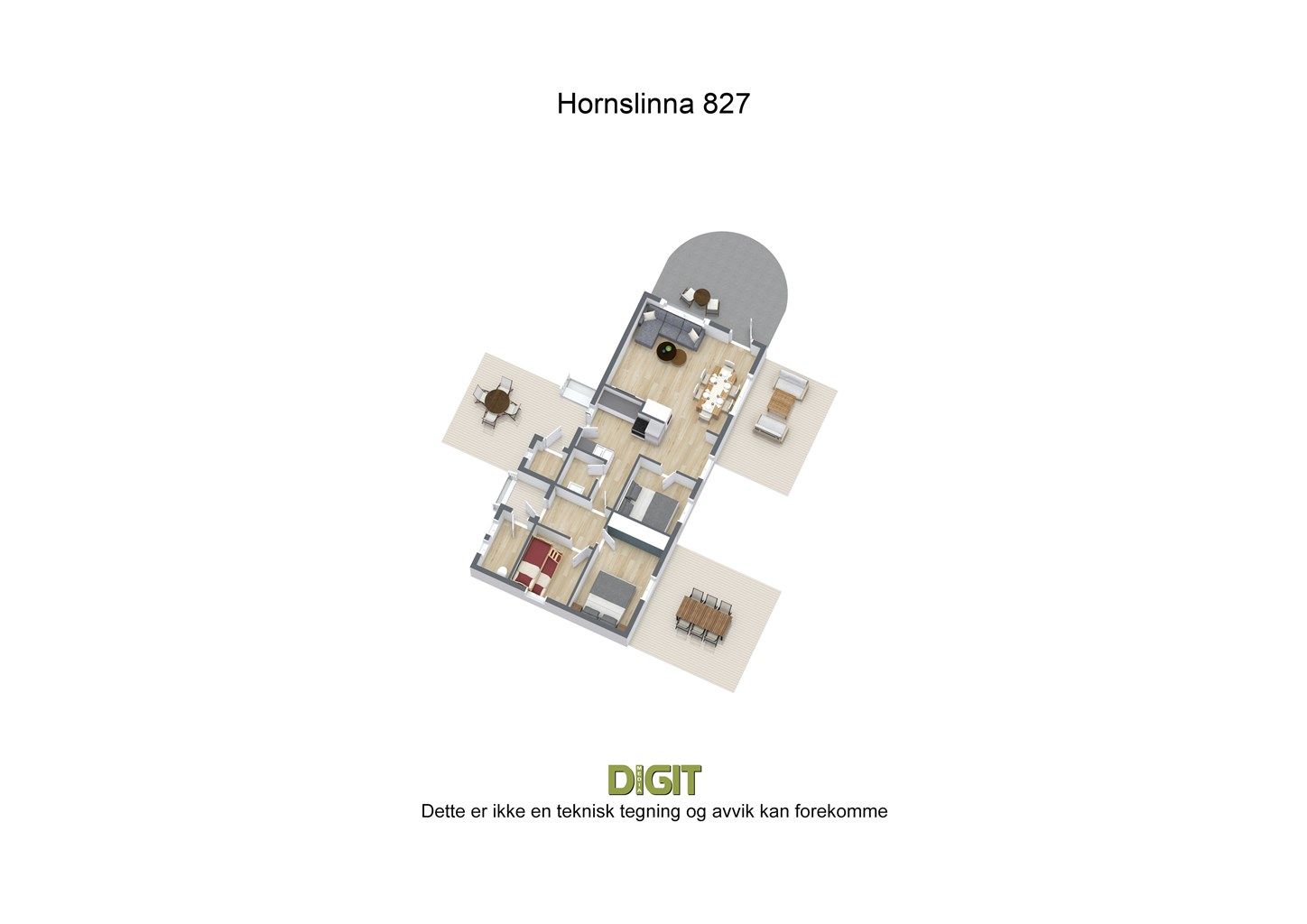 3D - Hornslinna 827