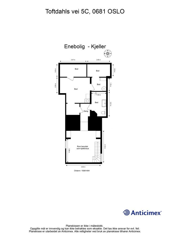 Plantegning-Enebolig - Kjeller.