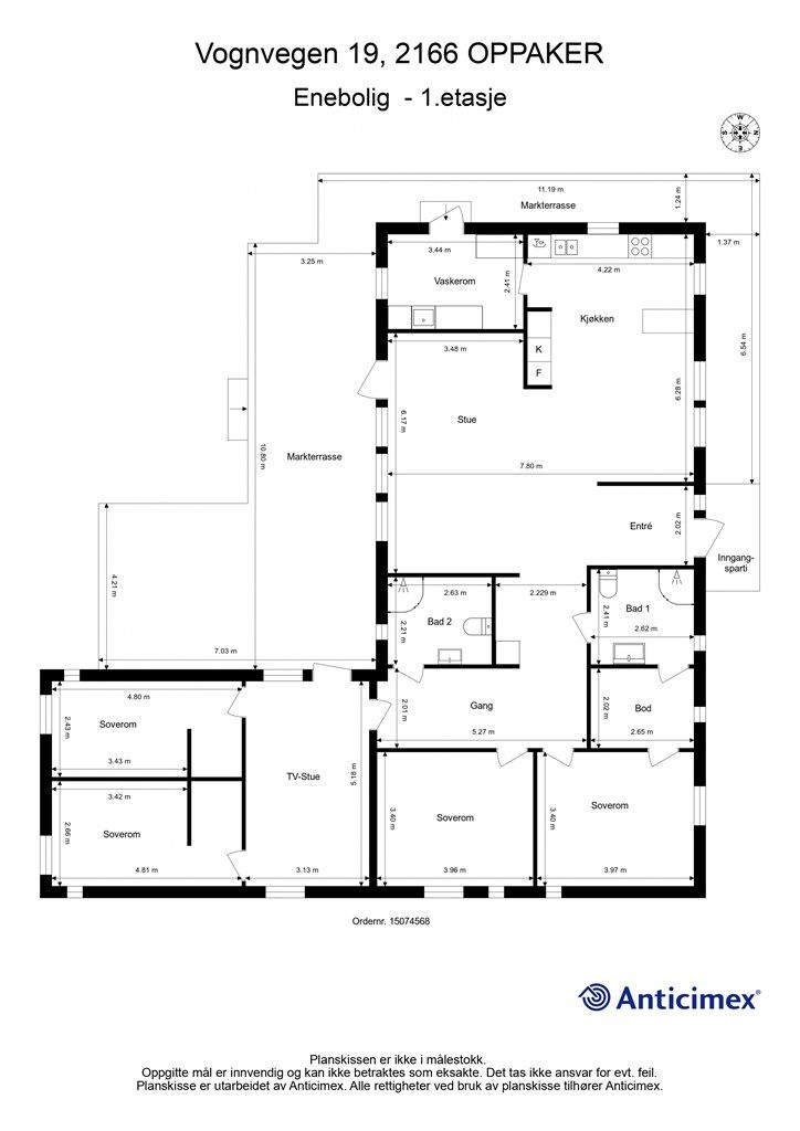 Plantegning - 1.etasje