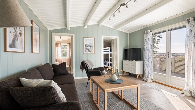 I tilbygget inngår blant annet to nye soverom som begge er tilgjengelig fra stuen.