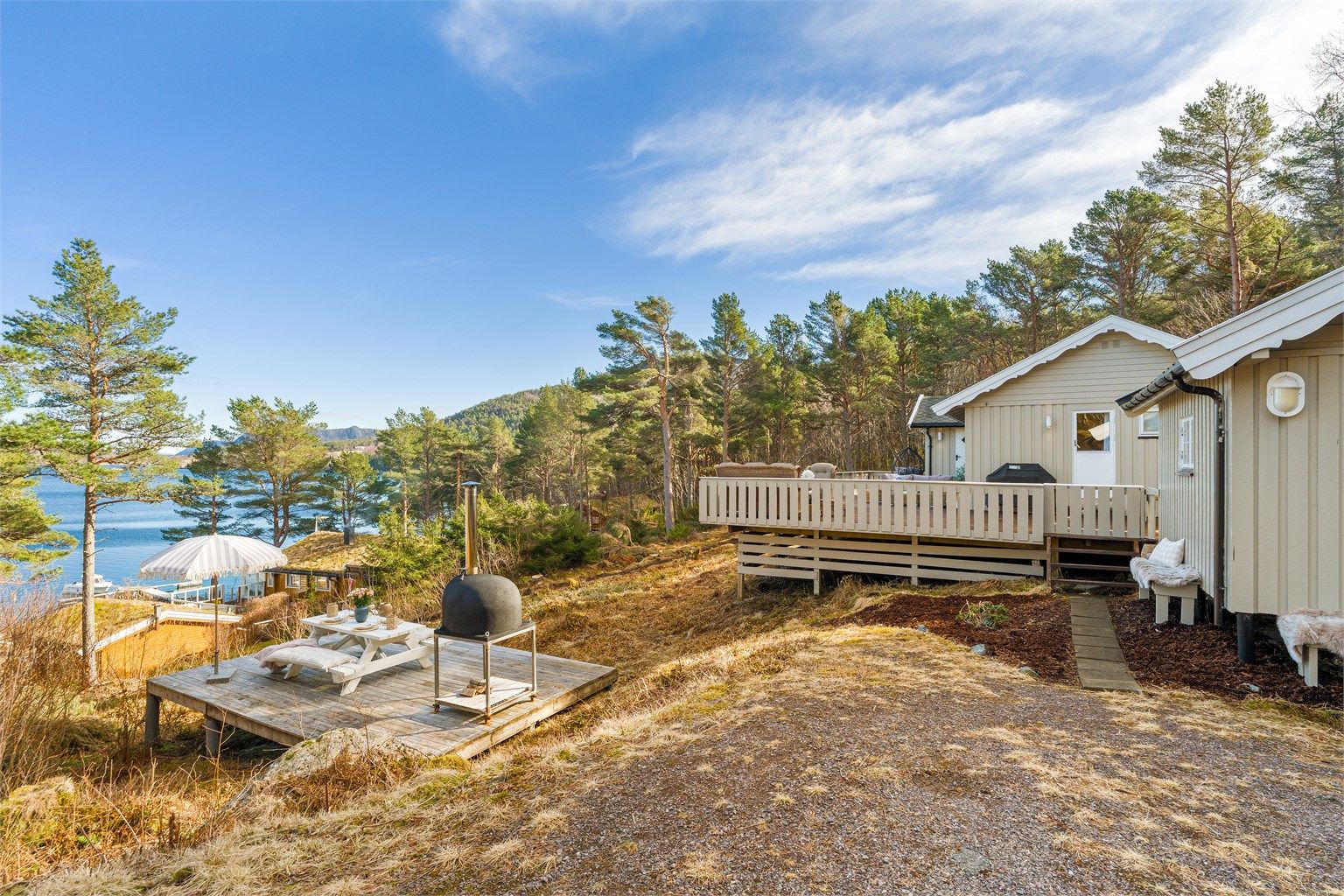 Portugisisk pizzaovn medfølger handelen og gir gode muligheter for hyggelige matopplevelser utendørs.