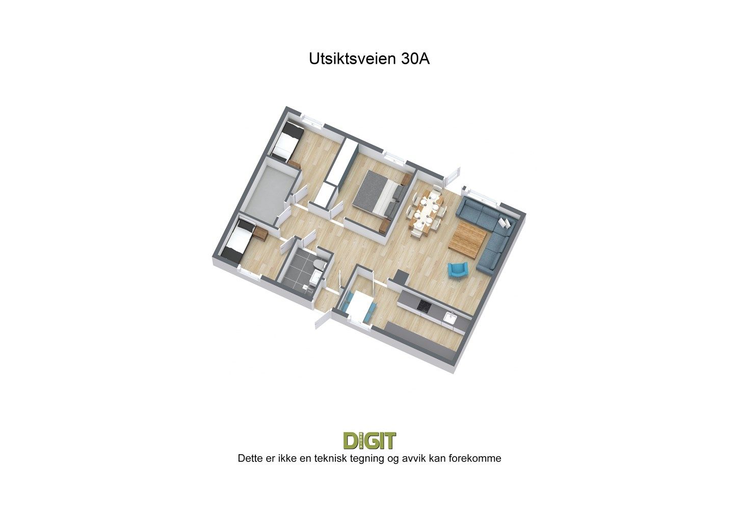 Utsiktsveien 30A - 3D