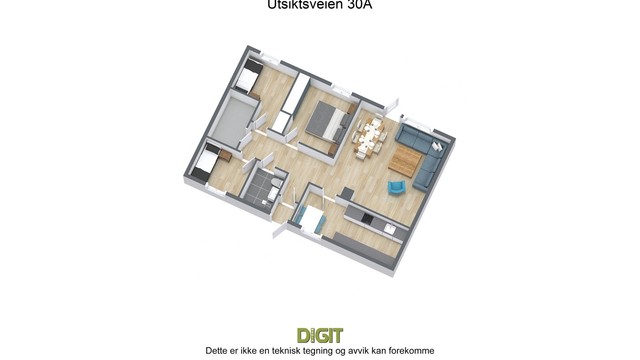 Utsiktsveien 30A - 3D