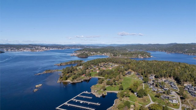 Bjørkøya ligger sentralt i Langesundsfjorden, mellom Brevik og Langesund.