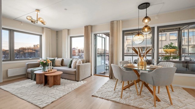 Morten Frølich v/Krogsveen Hasle, har gleden av å presentere denne innbydende og lyse 3-roms leiligheten i Grenseveien 56. Foto: Peter Futo / Cool Pics AS