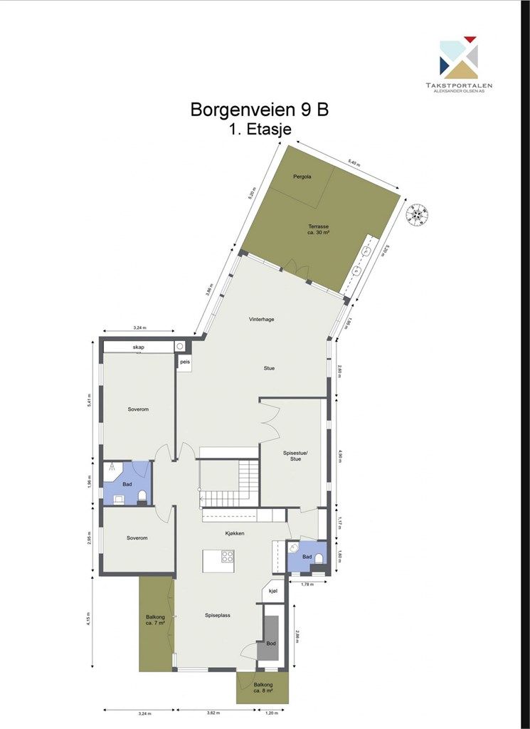 Plantegning - 1. etasje. 