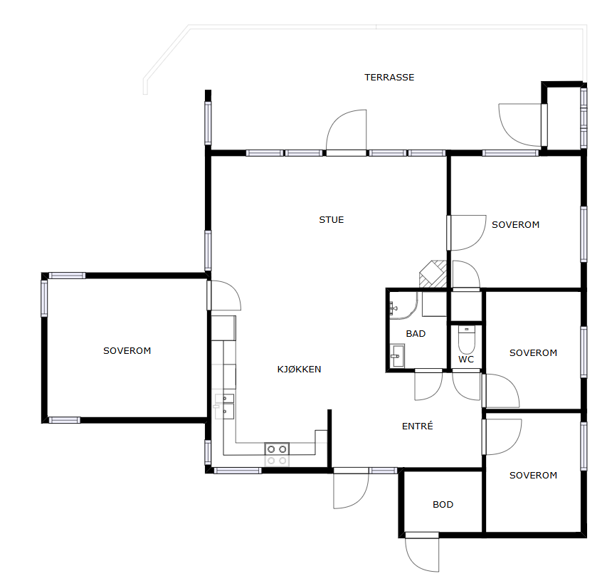 Planskissen er veiledende.
