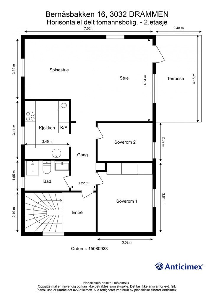 Plantegning - 2. etasje