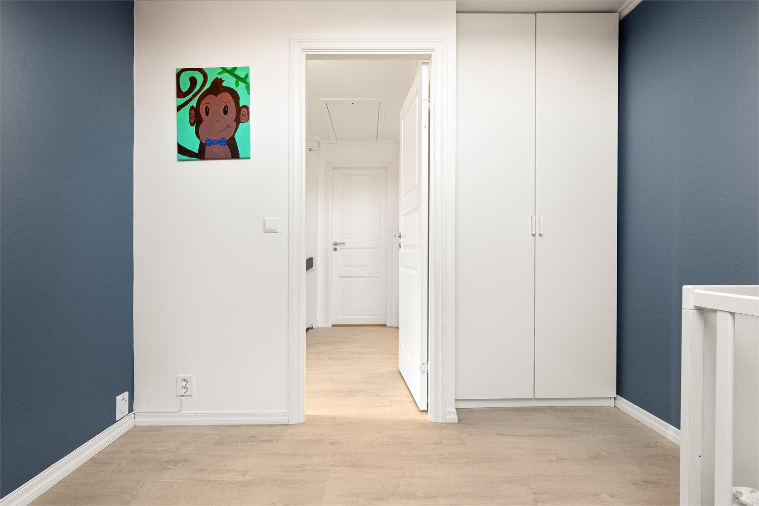 Dette er det minste soverommet i loftsetasjen.