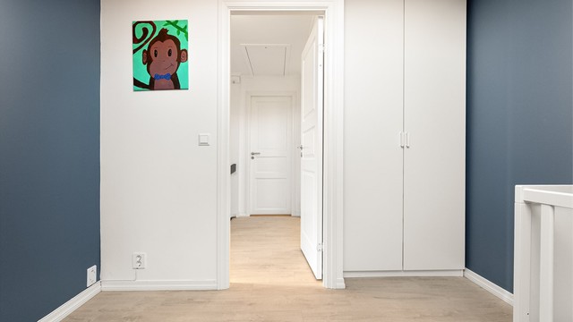 Dette er det minste soverommet i loftsetasjen.