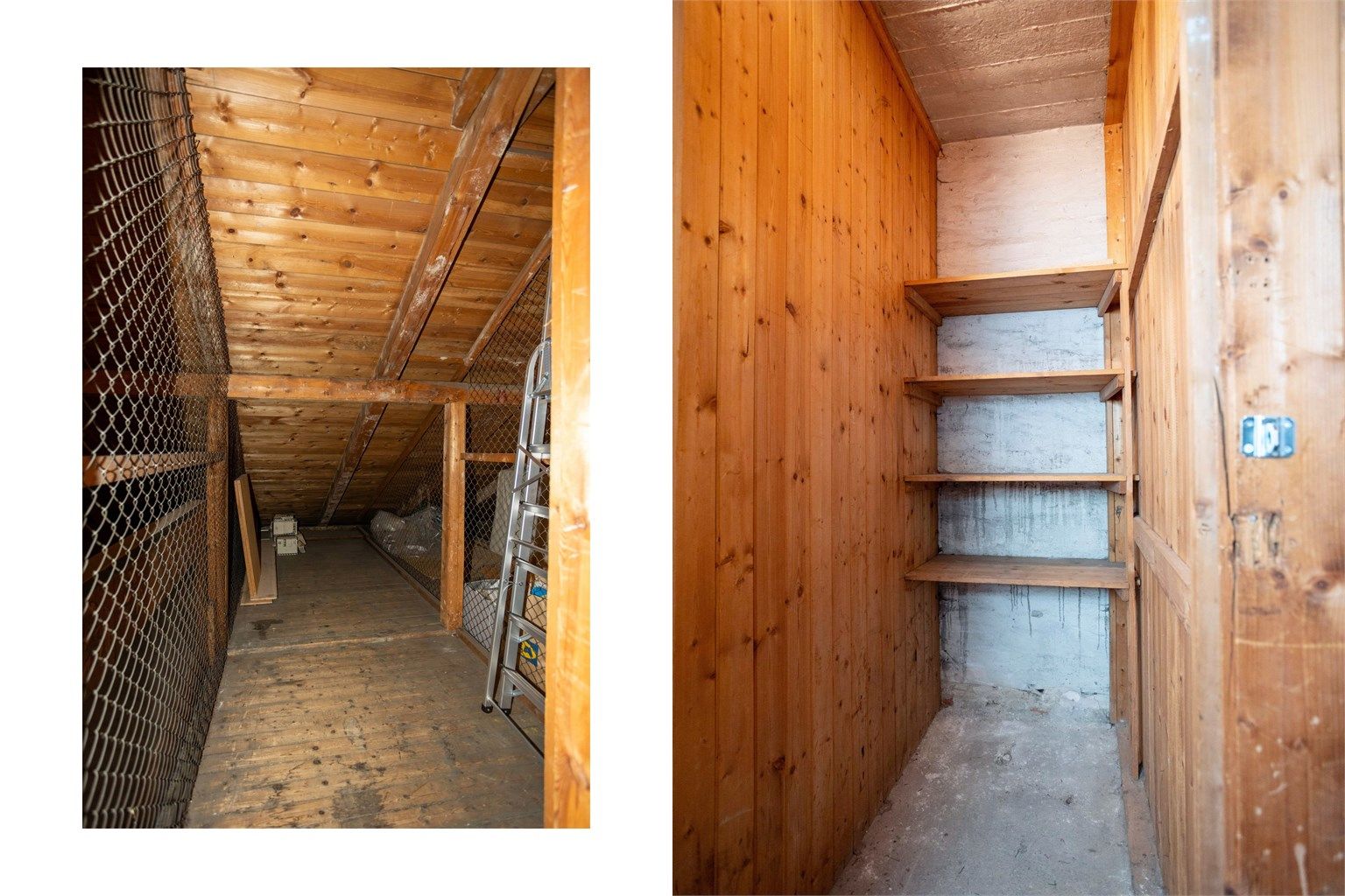 Boligen disponerer to boder, en på loft og en i kjeller, som gir godt med ekstra lagringsplass