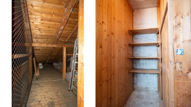 Boligen disponerer to boder, en på loft og en i kjeller, som gir godt med ekstra lagringsplass