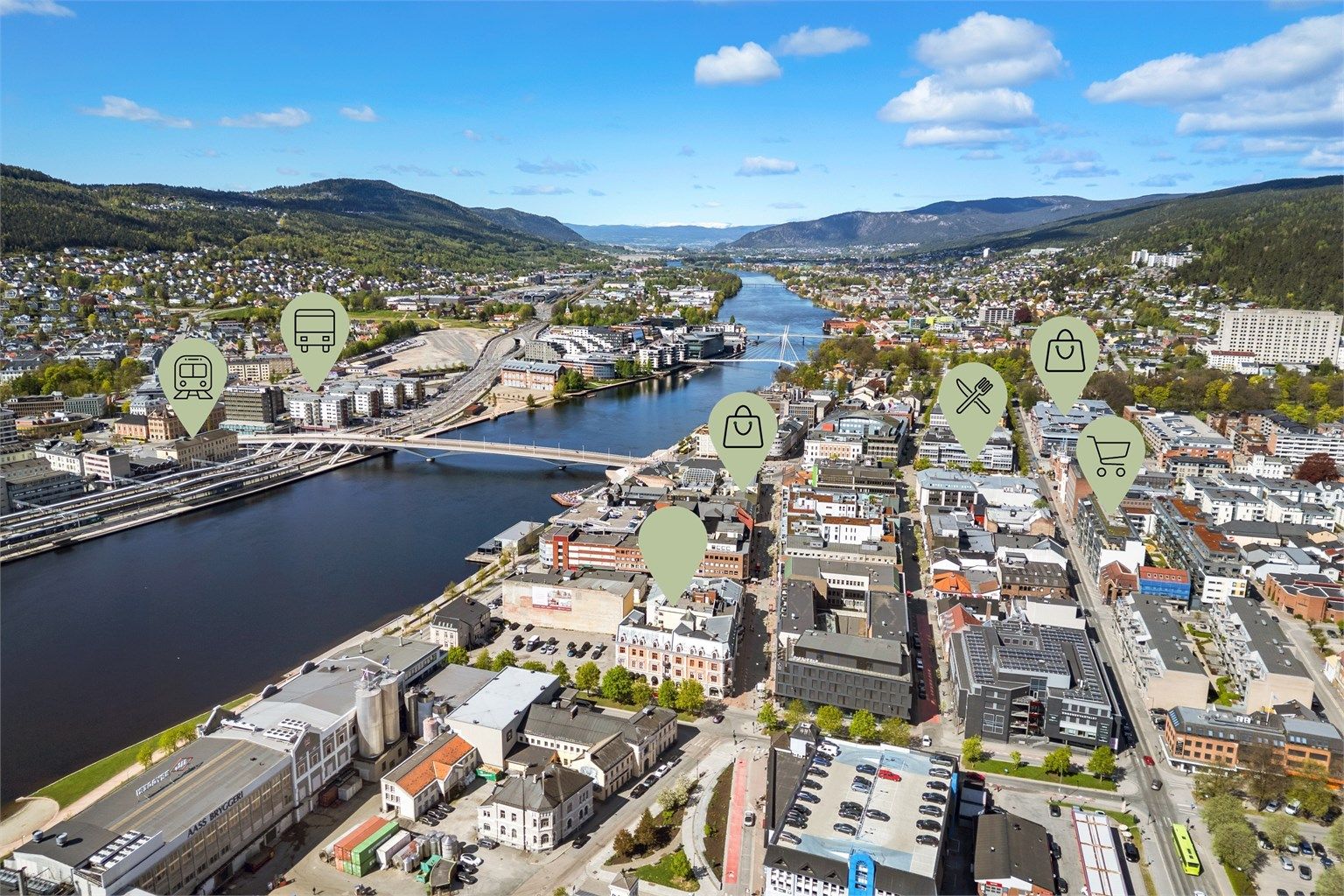 Med en svært sentral beliggenhet er det gangavstand til alt Drammen sentrum har å by på.
Foto: Haiman Askari