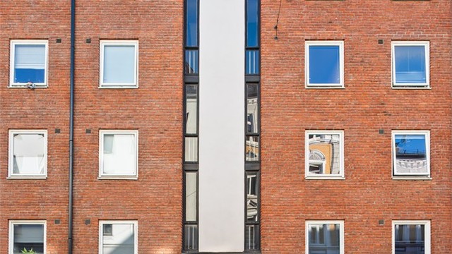 Felles inngangsparti fra Christies gate.