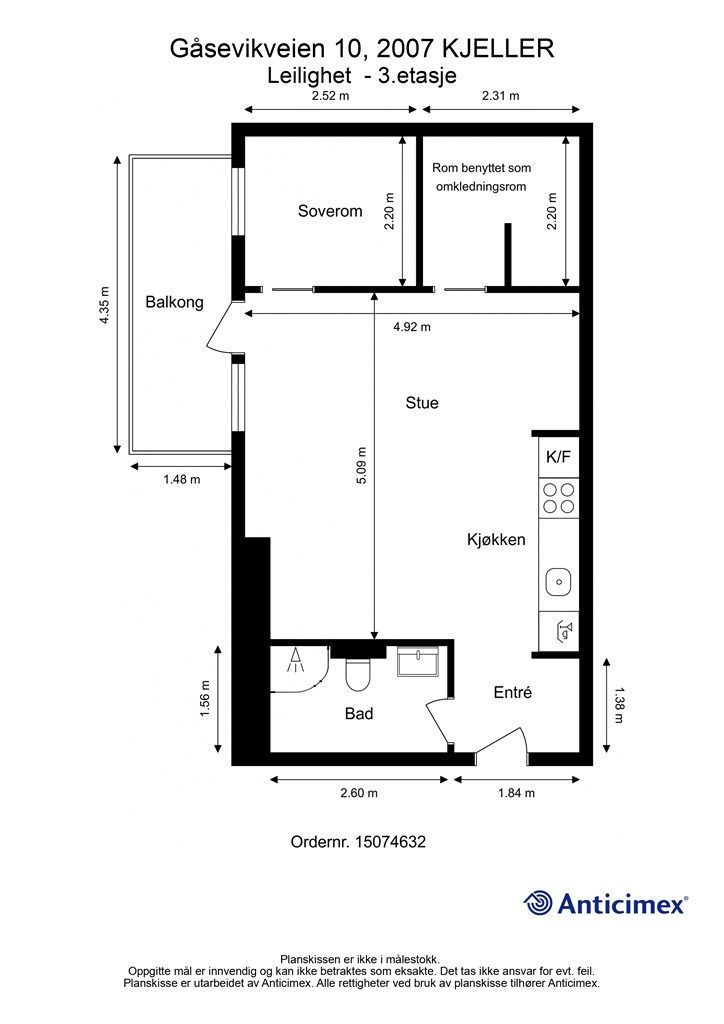Plantegning 3.etasje