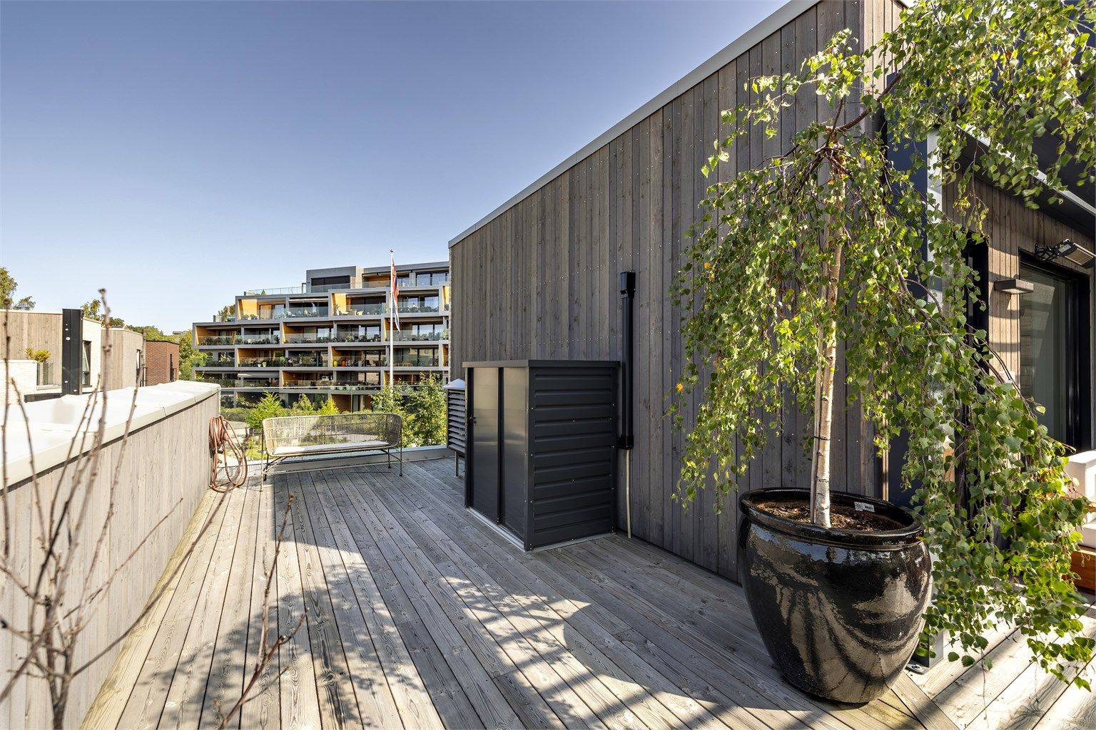 Herlig takterrasse på ca 40 kvm med medfølgende Jacuzzi