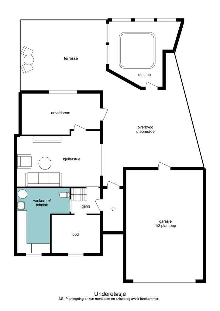 Plantegning underetasje