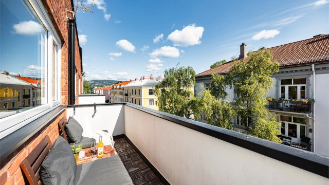 Her er det plass til å innrede med sittegruppe og bord.