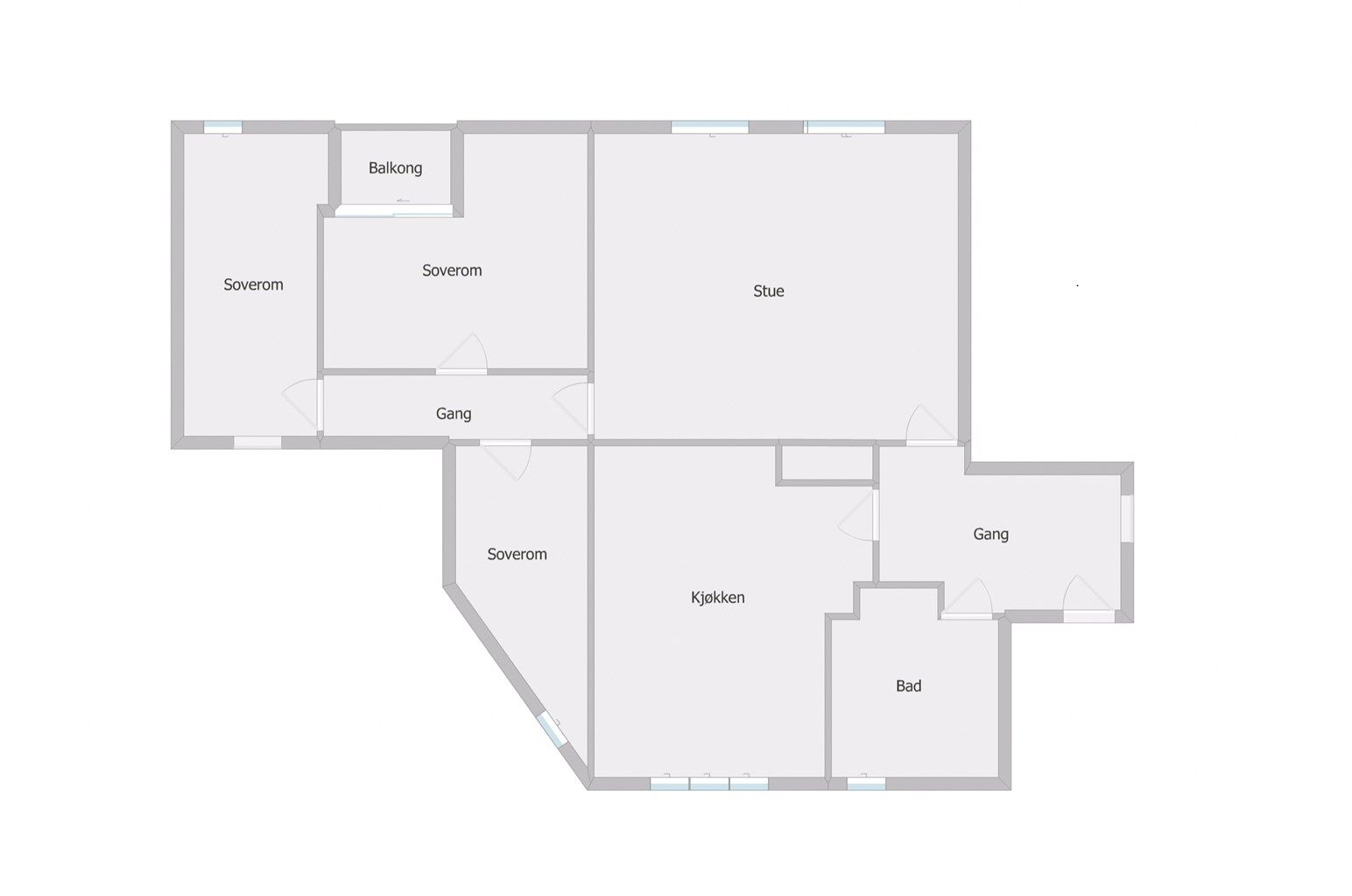 Planløsning leilighet 4. etasje.