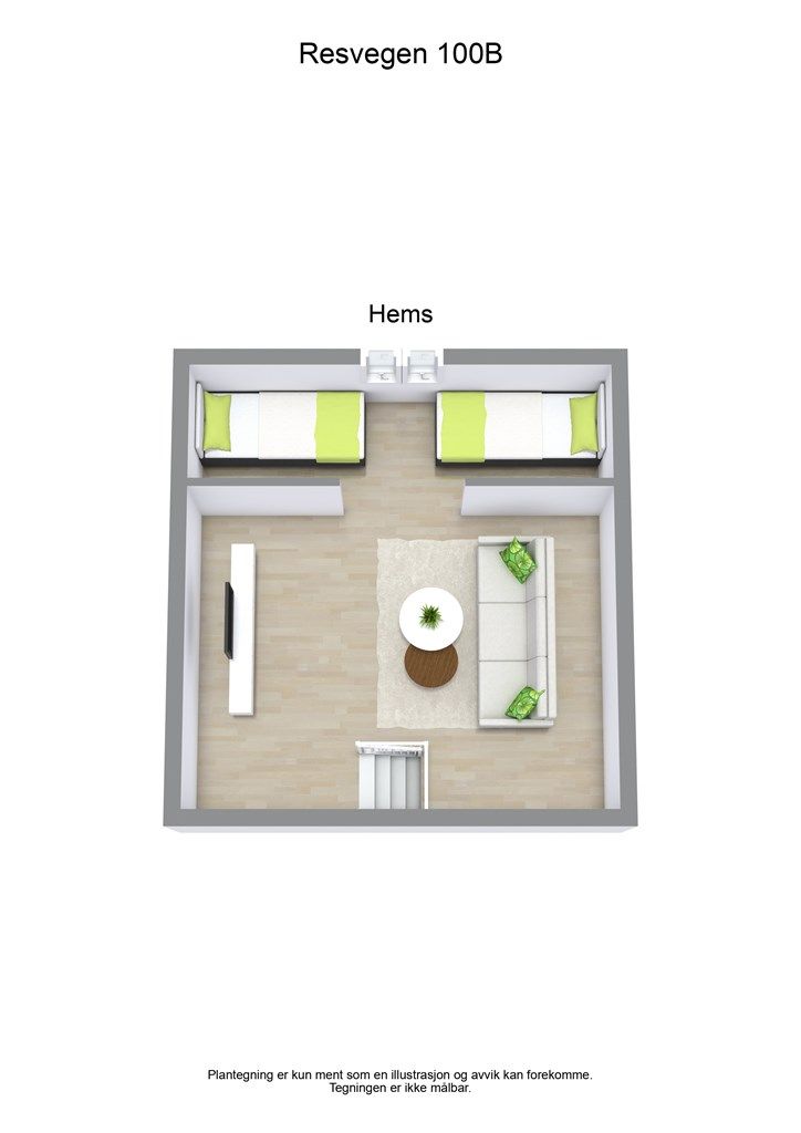 3 D plantegning hems