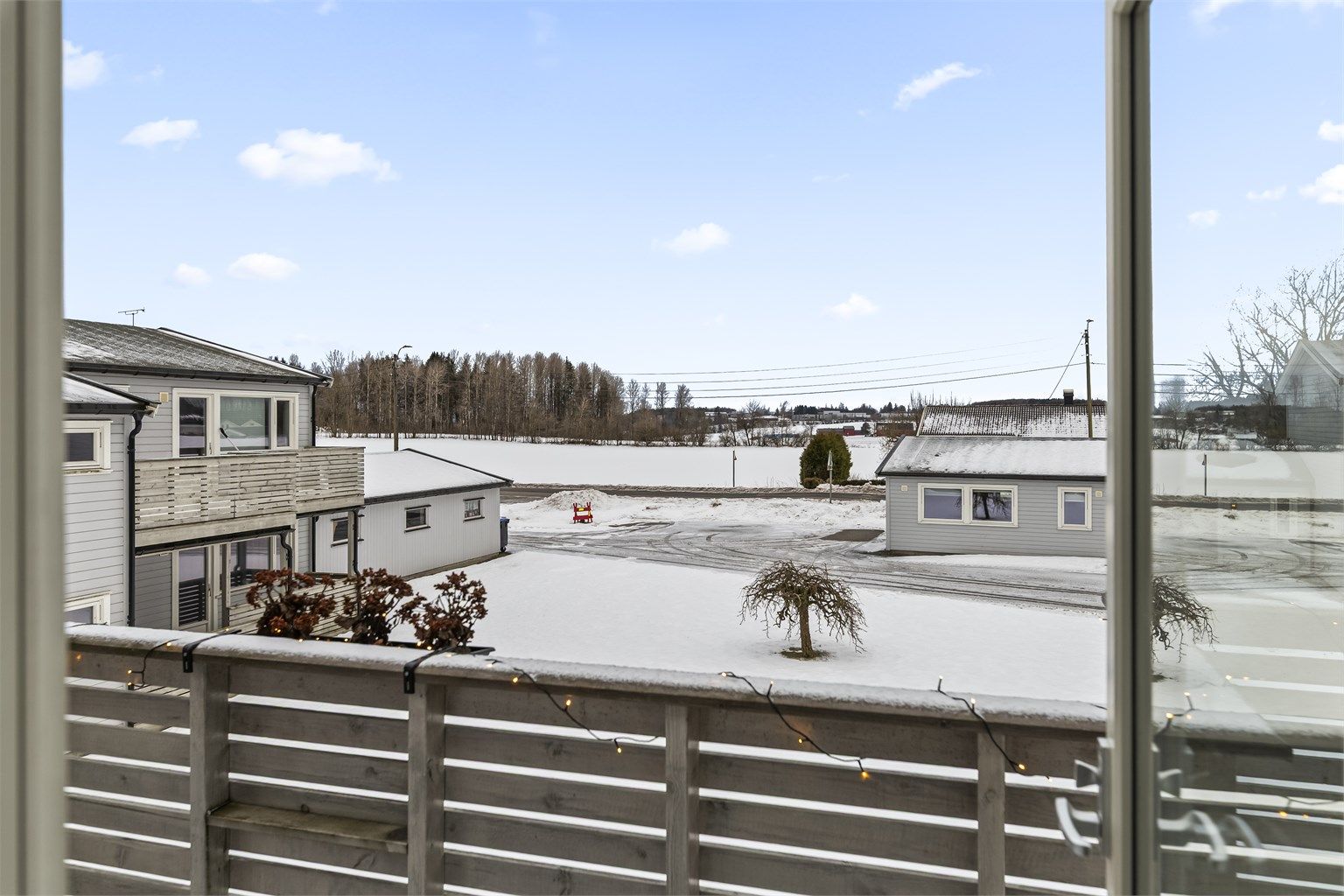 Fint utsyn fra verandaen