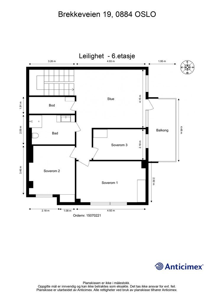 Planskisse 6. etasje