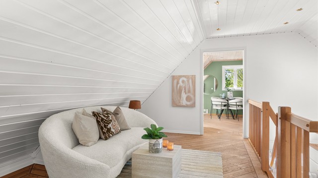 Trappegang med plass til noe møblering