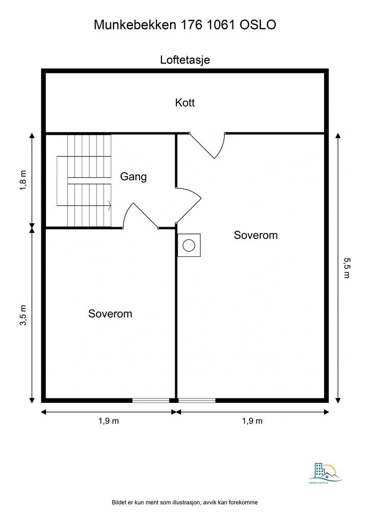 Plantegning Loftetasje